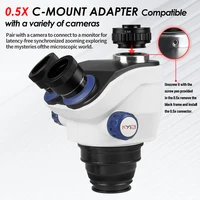 ميكروسكوب TX-350e V1.1 ثلاثي العدسات – زووم 7X-50X مع عدسات رؤية واسعة جداً (WF10X/23mm) 3