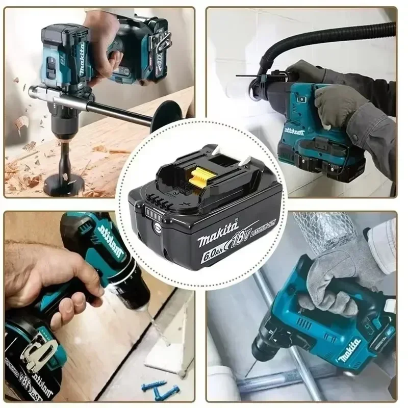 Makita Latest Upgraded BL1860 Rechargeable Battery 18 V 6.0A Lithium for Makita 18V Battery BL1840 BL1850 BL1830 BL1860B LXT 400 6