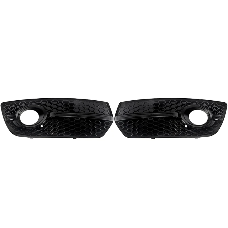 1Pair Black Honeycomb Fog Light Cover Grille for Audi Q5 8R 2009-2012 SQ5 Style