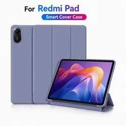Premium PU Leather Flip Stand Smart Tablet Cover with Soft Silicone Back Shell for Xiaomi Pad 6 Pro 11 (SZ - Lavender Gray)