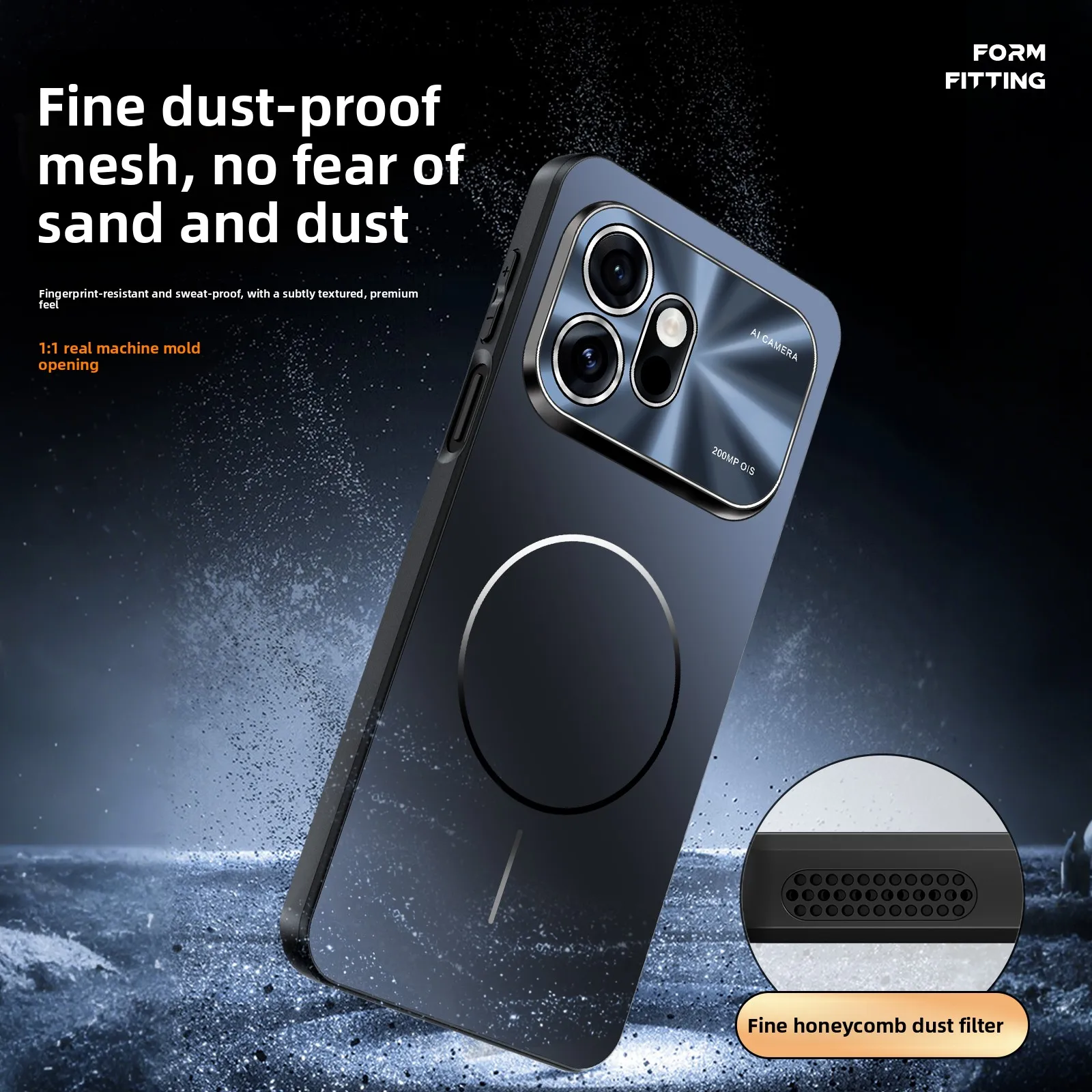 Premium Ultra-Thin Magnetic Frosted Lens Shockproof Case - Stylish Full Coverage Protection