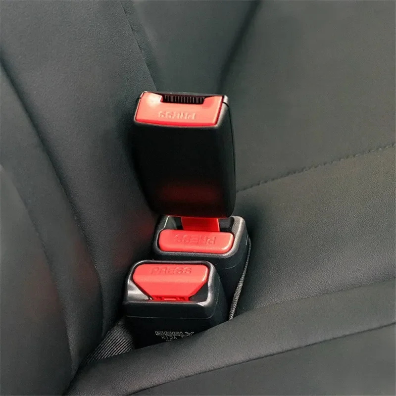 Seat Belt Extender 2pcs/Set Car Safety Belt Buckle Extension Clip Safety Belt Buckle Thick Socket Plug Thick Insert Socket Extender Tool Accessory