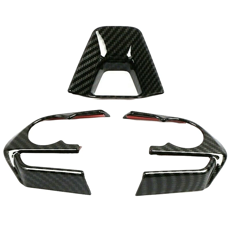 

3PCS For Toyota Corolla 2019-2020 Accessories Parts Carbon Fiber Style Hatchback Steering Wheel Switch Button Cover Trim