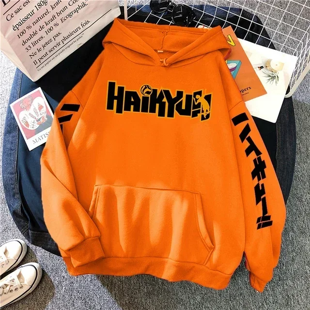 thumbnail image 1 of Haikyuu-Sudadera con capucha para hombre, jersey de Manga japonesa con estampado de Hip Hop, 1 of 5