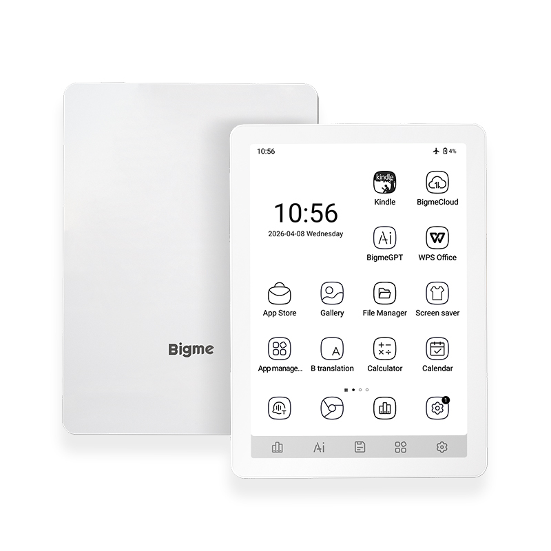 Bigme B6 6'' E-Ink Ebook Reader, 36-Level Adjustable Front Light Eye-Friendly E-Reader, Android 14, 2GB+32GB / 4GB+64G Optional