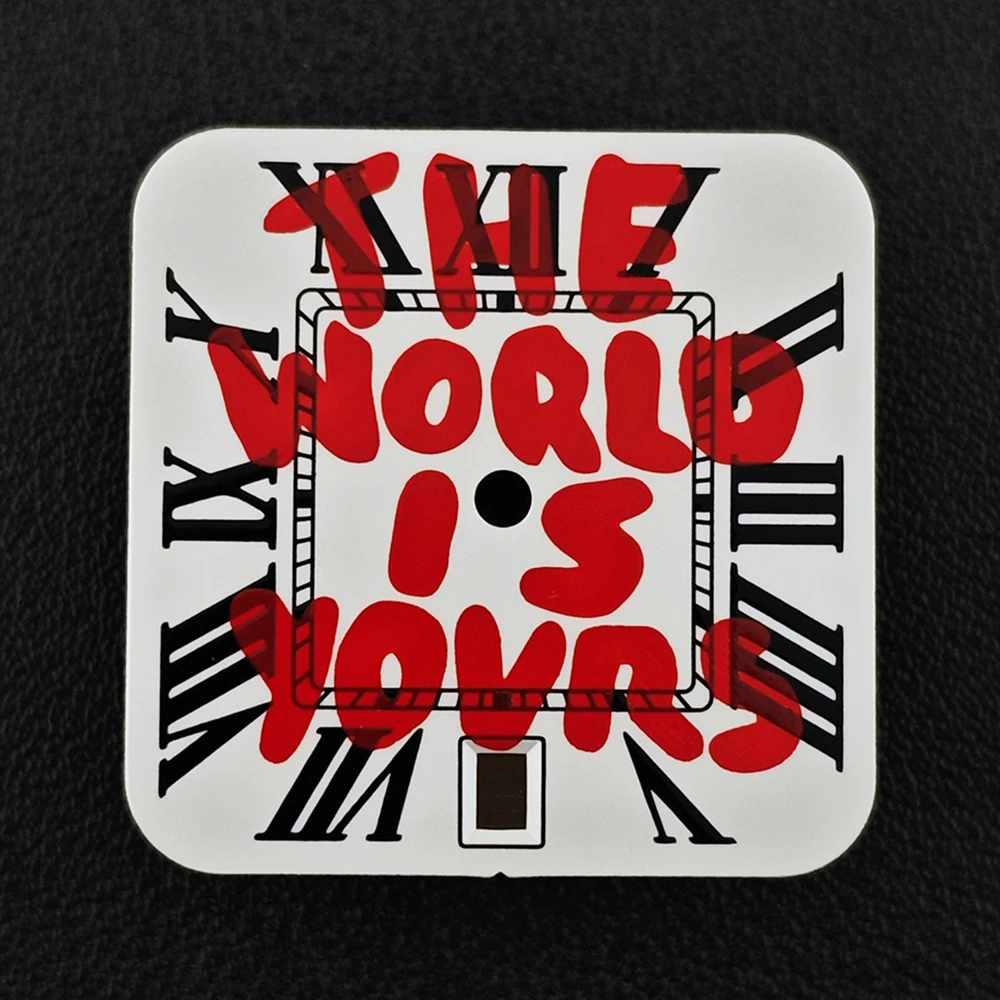 Square Dial 'Time is Money' Customized Watch Face for Premium Watch Accessories