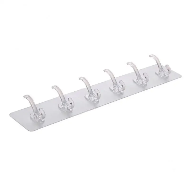 Transparent Wall Hooks Hangers Self Adhesive Door Wall Hanger Hooks Suction Heavy Load Rack For Kitchen Bathroom Accessorie K5R4