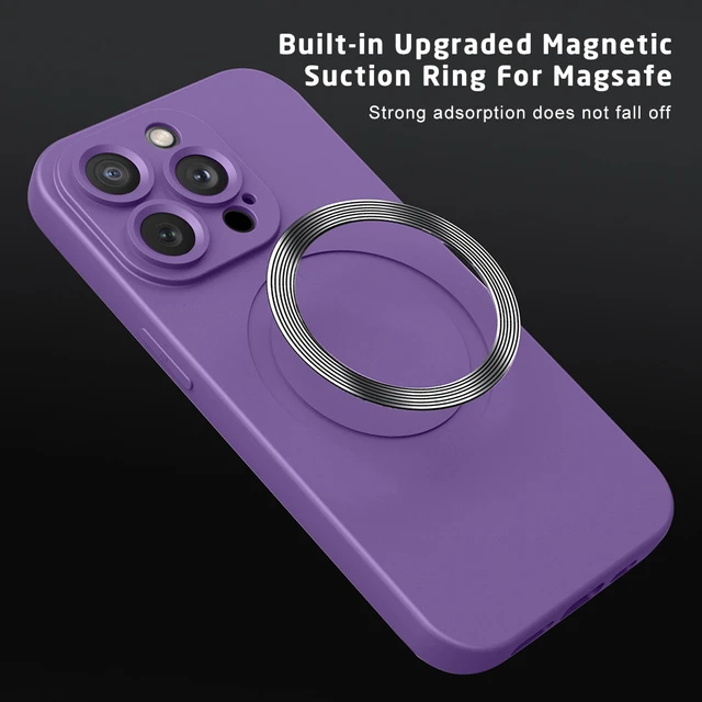 iPhone 14 Pro Max Case,Magnetic Liquid Silicone Gel Rubber Bumper Cove –  Redpepper Cases