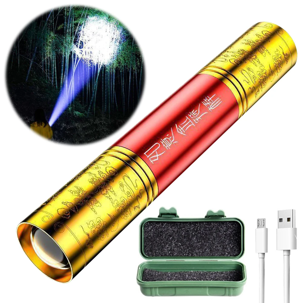 Description Picture 6 of itemLED Ruyi Golden Cudgel Flashlight USB Charging Golden Cudgel Shape Torch 100LM Sun Wukong Pocket Torch 600mAh for Camping Hiking