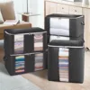 Closet Organizers Storage Bags for Clothes, Large Capacity Clothing Blanket with Reinforced Handle for Clothing Bedding, 2Pack 5