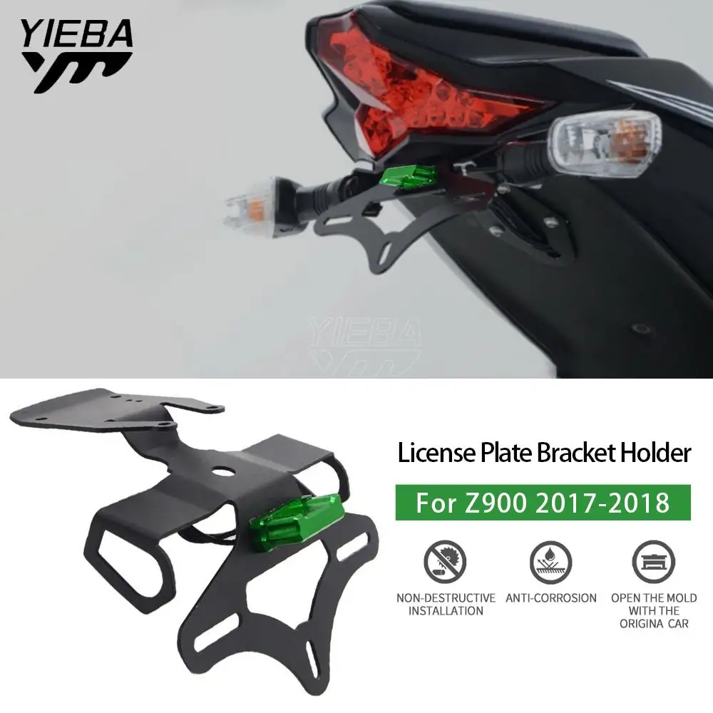 

FOR KAWASAKI Z900 2017 2018 MOTORCYCLE REAR REGISTRATION PLATE MOUNT LICENSE PLATE BRACKET HOLDER WITH LIGHT