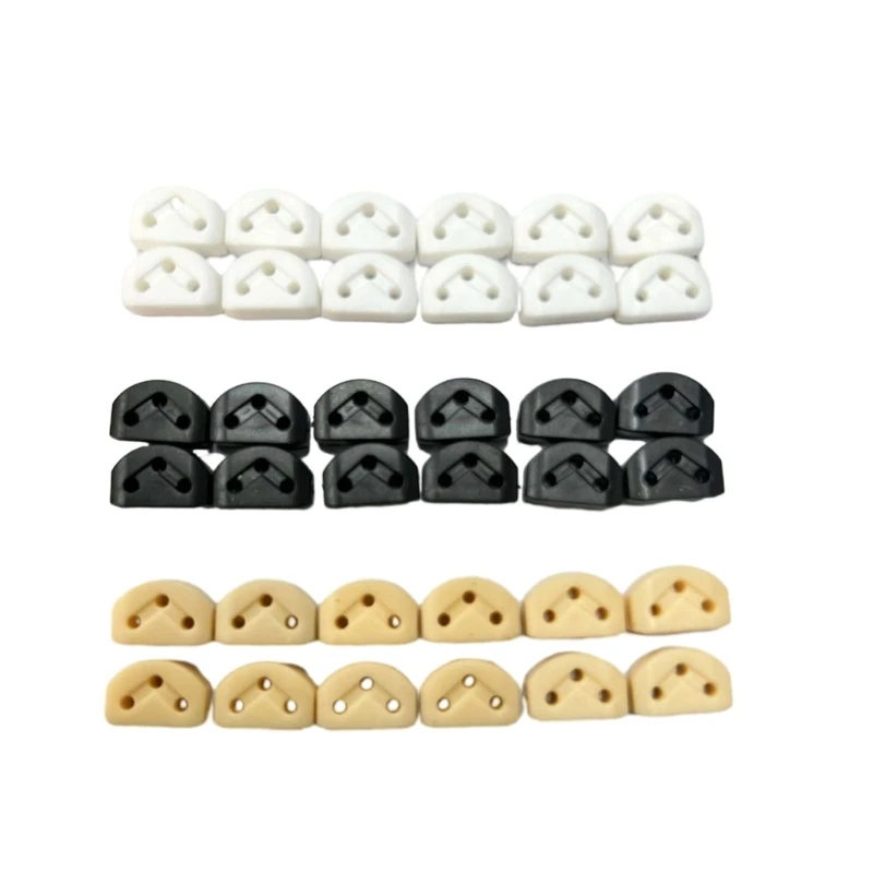 12-Piece Guitar String Retainer Set with Triple-Cornered Chord Ties