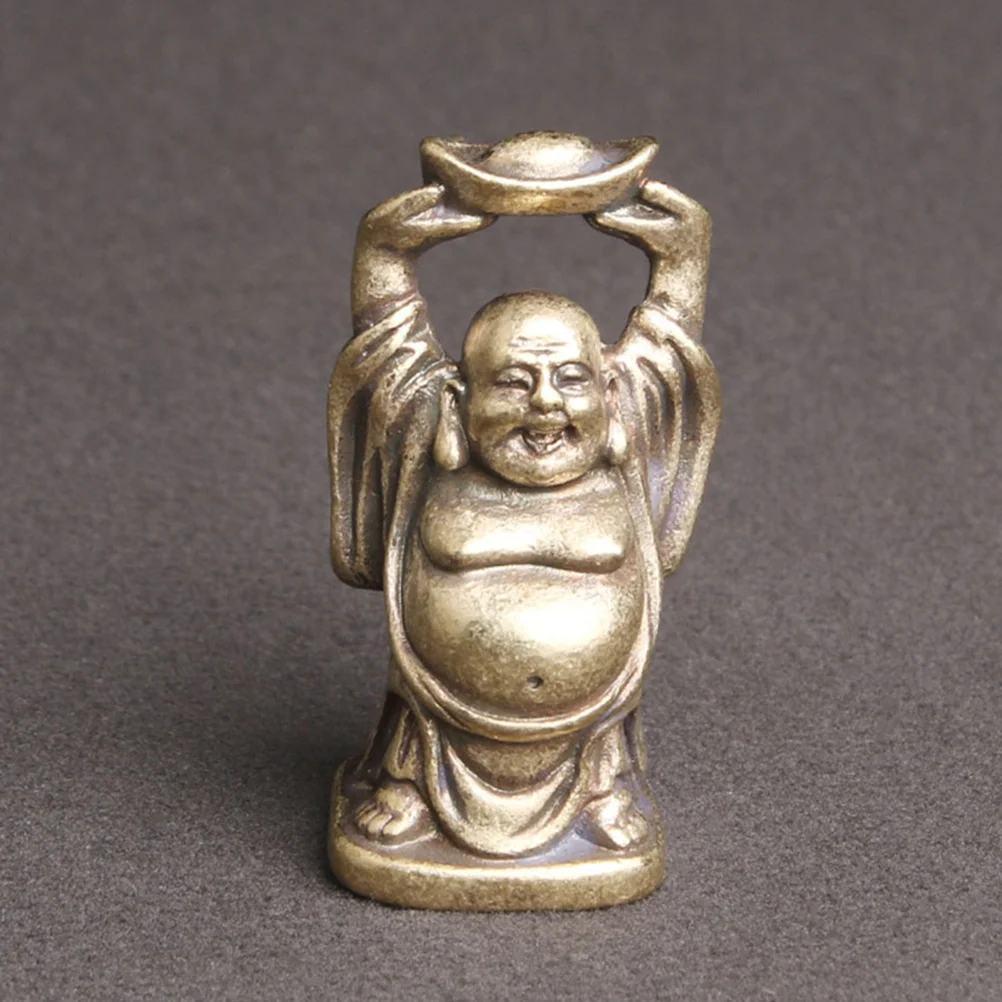 

Maitreya Buddha Ornaments Decor Creative Statue Mini Zen Figurine Copper Statues Desktop Adornment Miniature Tabletop Craft