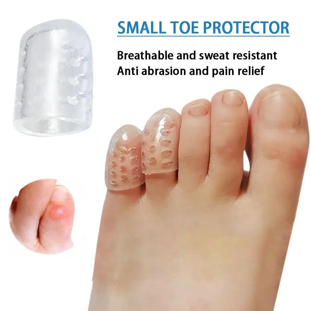 10 pcs/lot Silicone gel little toe tube corns blisters Corrector pinkie protector gel bunion toe finger protection gel sleeve