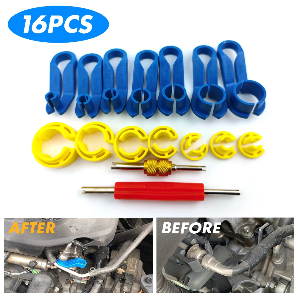 

16PCS A/C Fuel Line Disconnect Tool Quick Disconnect Removal/Assembly Tools Set