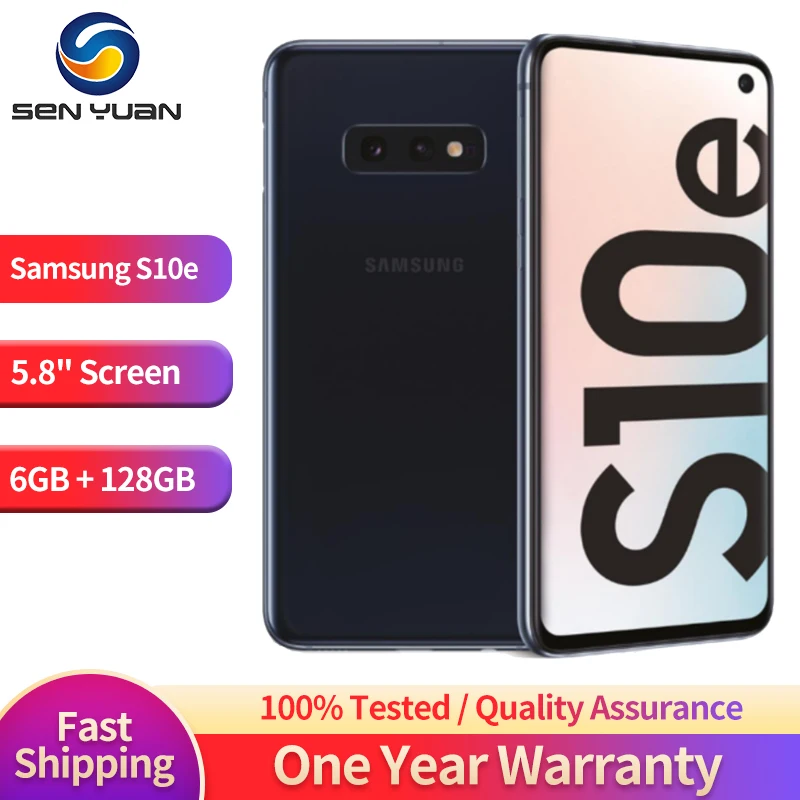 

Original Samsung Galaxy S10e G970U1 G970F 4G Mobile Phone 5.8" 6GB RAM 128GB ROM CellPhone 12MP+16MP+10MP Octa Core SmartPhone