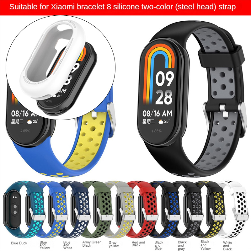Breathable Strap for Xiaomi Mi Band 8 Bracelet Silicone Replacement Wristband for Mi Band 8 Strap Accessories