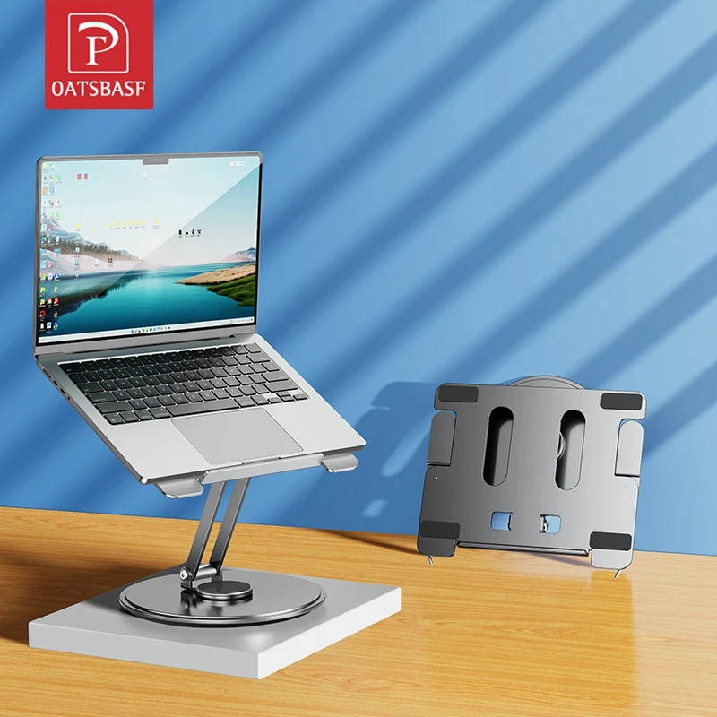 Oatsbasf 360&deg; Rotatable Laptop Stand Desktop Reading Stand Tablet Pad Projector Support Holder 50KG Load Bearing Capacity