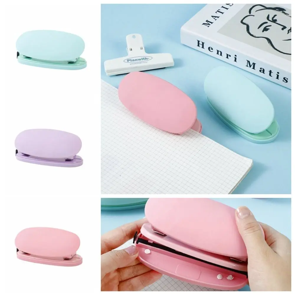 측정 체중계 2 홀 종이 펀치 마카롱 컬러 수동 바인딩 DIY 공예, DIY 구멍 펀치 루즈 리프 6cm 노트북