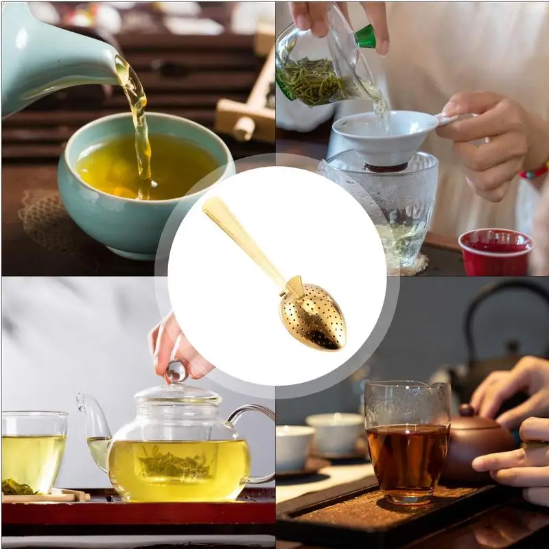 Stainless Steel Strainer Spoon Kitchen Colander Spoon Filter Strainer Food Scoop Perforated Skimmer Colander