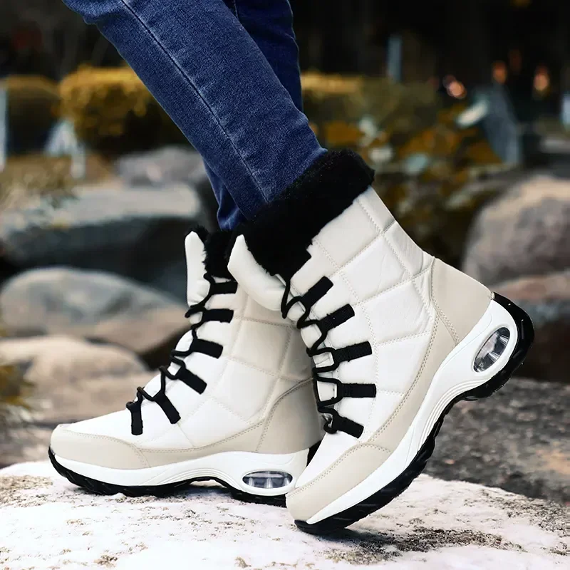 YBQJOO Damenstiefel Winter Boots Black 6