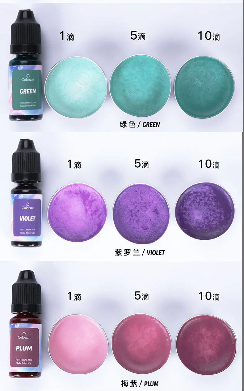 Description Picture 5 of item24 Colors Resin Pigment Liquid Colorant 10ml DIY Candle Coloring Dye Epoxy Mold Craft Pigment Candle Soap Colorant