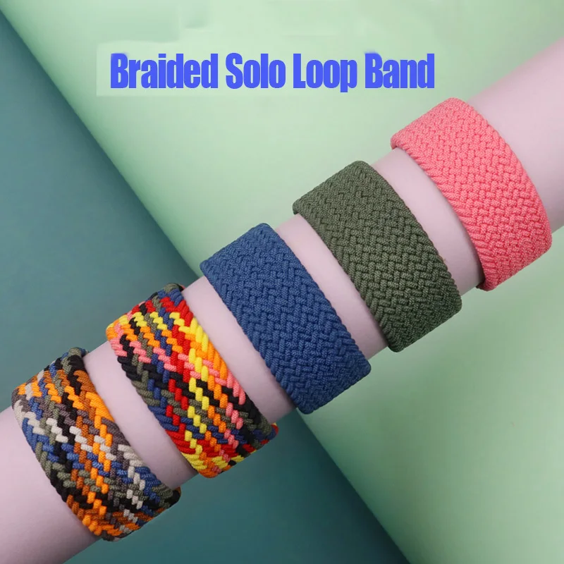 Braided Nylon Solo Loop Strap for Smartwatch - Premium Accessory Bracelet Band
