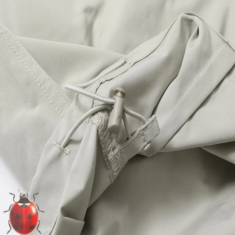 Waterproof WOODENhea Sports Wide Leg Pants Solid Color Trousers Men Women Loose Casual Pants Cuffs Drawstring Adjustable Japan