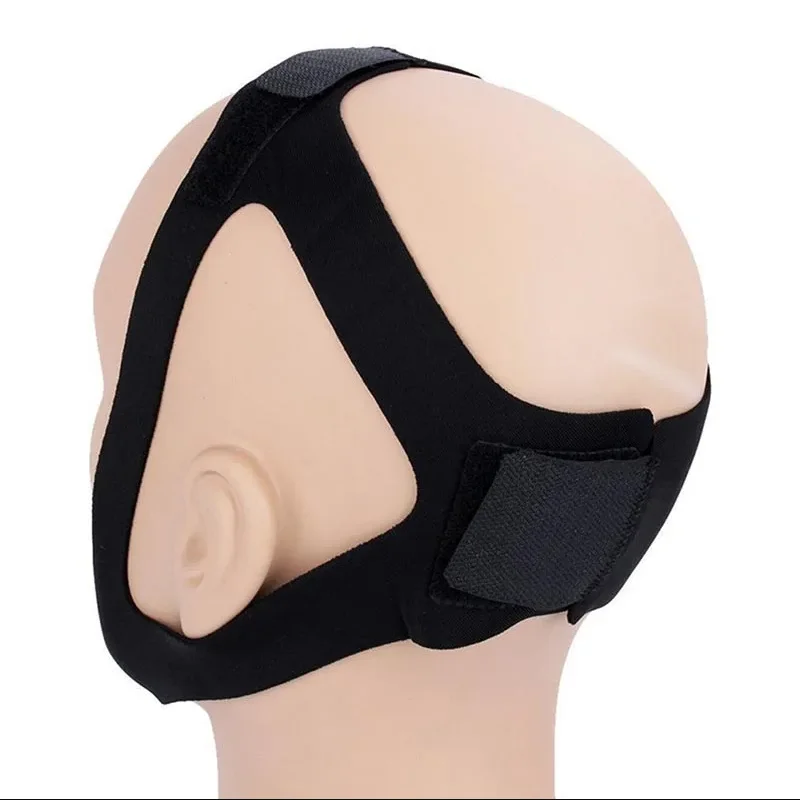 Anti-Sweat Black Gear with Anti-Snoring Mouth Breathing Correction Strap for Enhanced Sleep Support People's
