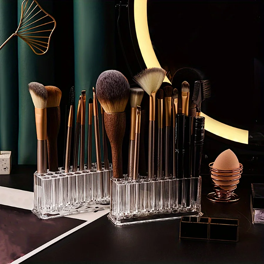 1pc Makeup Brush Holder, Nail Polish Storage Box, Cosmetic Display Storage Box 2