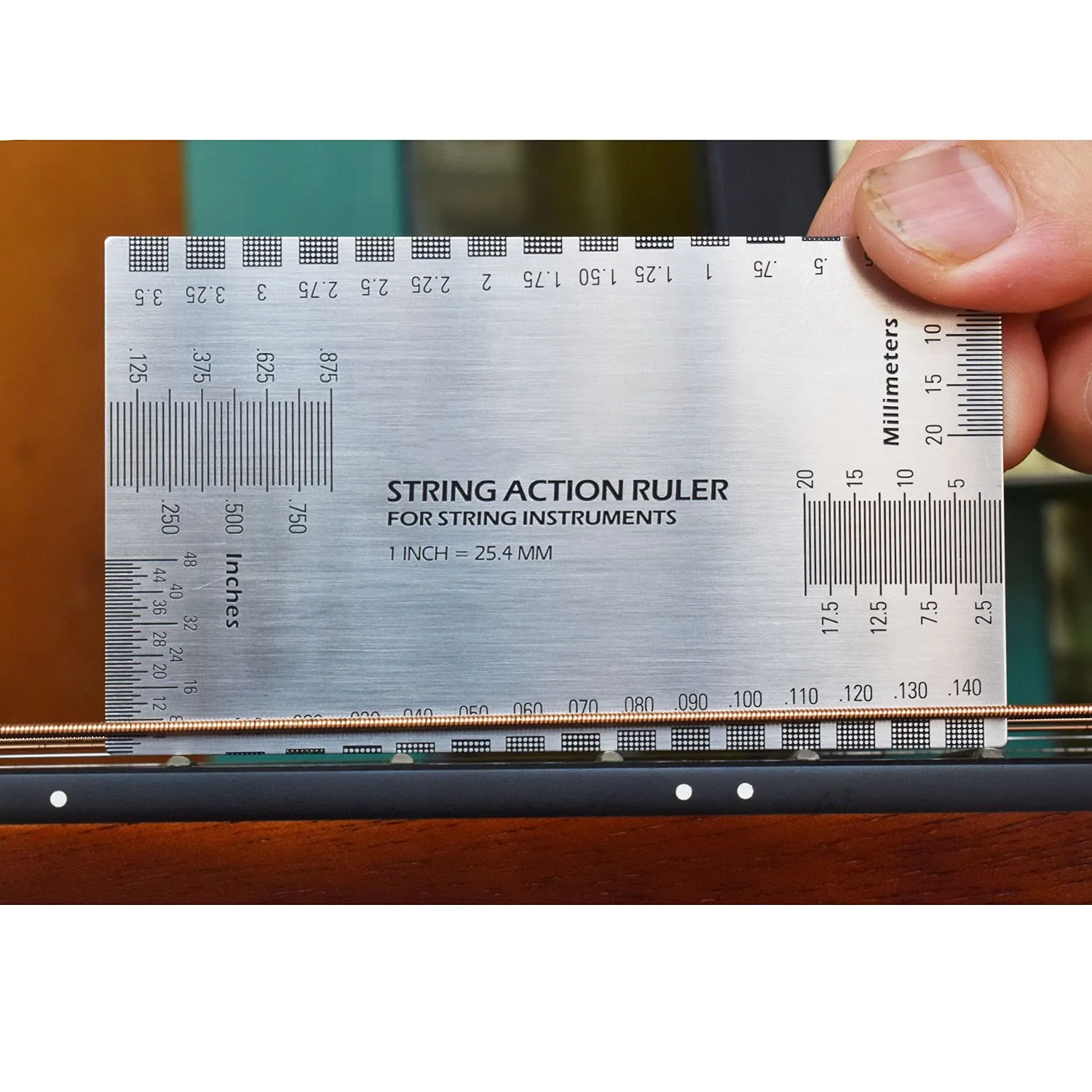 Guitar String Ruler Miwayer String Action Gauge Guitar Repairing Tool for Luthier Fit for Guitar Ukulele Bass Banjo Mandolin
