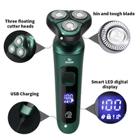 New Smart Electric Shaver LCD Digital Display Three-head Floating Razor USB Rechargeable Washing Multi-function Beard Knife 2