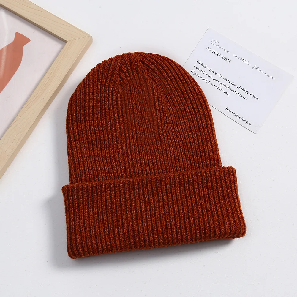 2-8Y Wool Knitted Beanie Kids Boys Winter Warm Turban Hat Children Crochet Knitted Bonnet Gorros Soft  Acrylic Knit Skullcap Hat 6