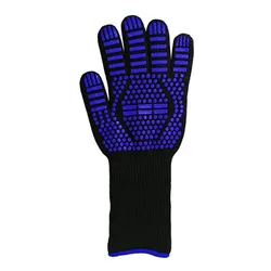 Premium Heat & Cut Resistant Silicone BBQ & Oven Gloves for Safe Cooking & Baking (A glove)