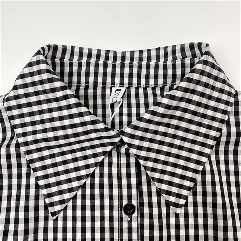 Yeezzi 2025 New Fashion Plaid Lapel Shirt Dress Women Ruffle Sleeves Buttoned Pockets Front-slit High Waist Elegant Maxi Dresses 5