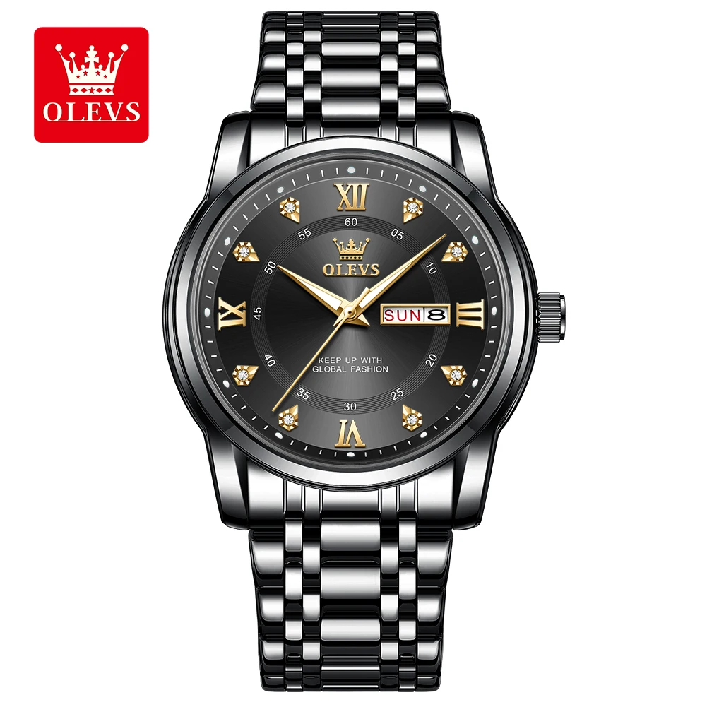 OLEVS 5513 العلامة التجارية الحصرية رجل ساعة كوارت...