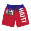 Men's Haiti Flag Beach Pants Board Shorts Surfing Boys Soccer Cycling Swimwear Running Polyester 4