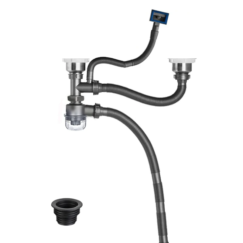 Wash Basin Sink Drain Plumbing Flexible Universal Sink Drain Pipe Tube Extender Kitchen Deodorant Pipeline