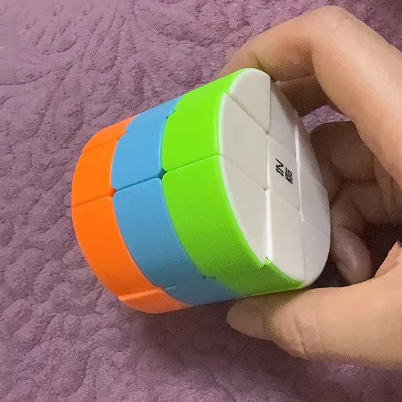 배럴 퍼즐 실린더 스피드 큐브 3x3x3 성인 청소년 어린이를 위한 쉬운 회전 두뇌 티저 교육용 장난감 생일 선물 상품