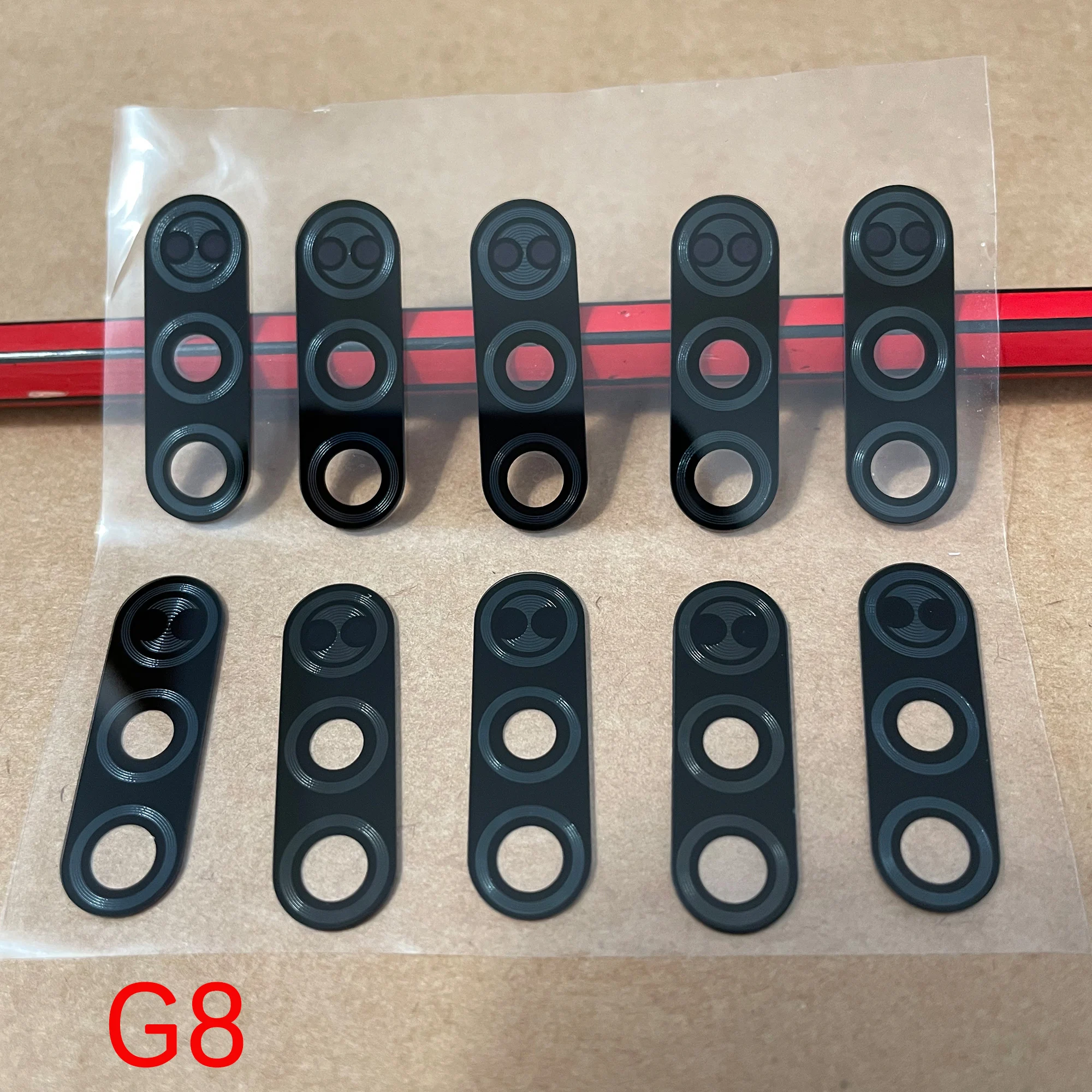 EmmaHelp 10-Pack Replacement Rear Camera Glass Lens with Adhesive for Motorola Moto G8 Series