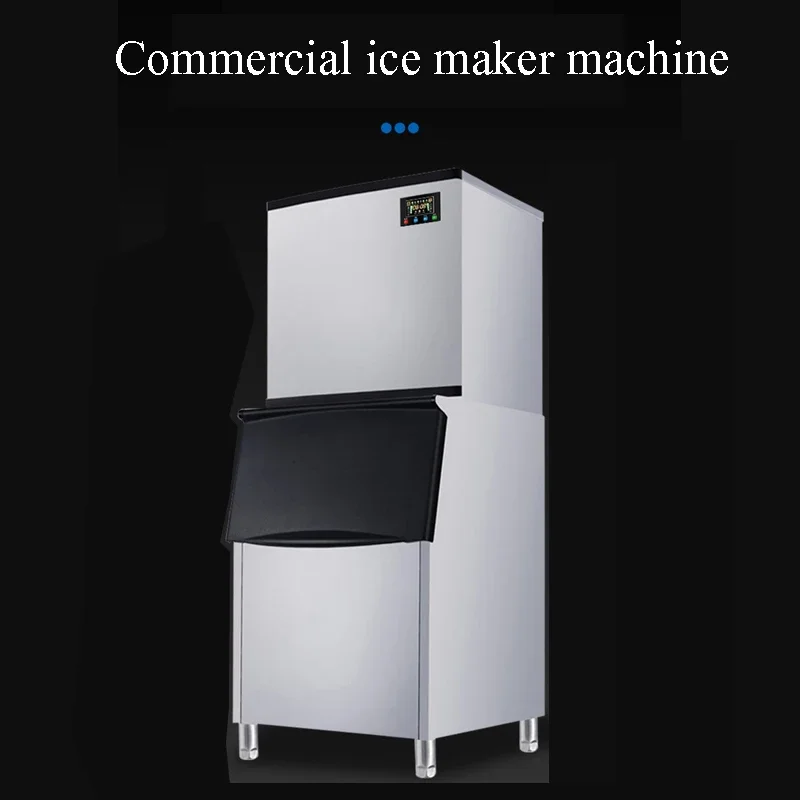 PBOBP 350LBS 550LBS/24Hour Ice Cube Maker Machine 300LBS Storage Cabinet LCD Screen Home Appliance for Bar Restaurant Commercial