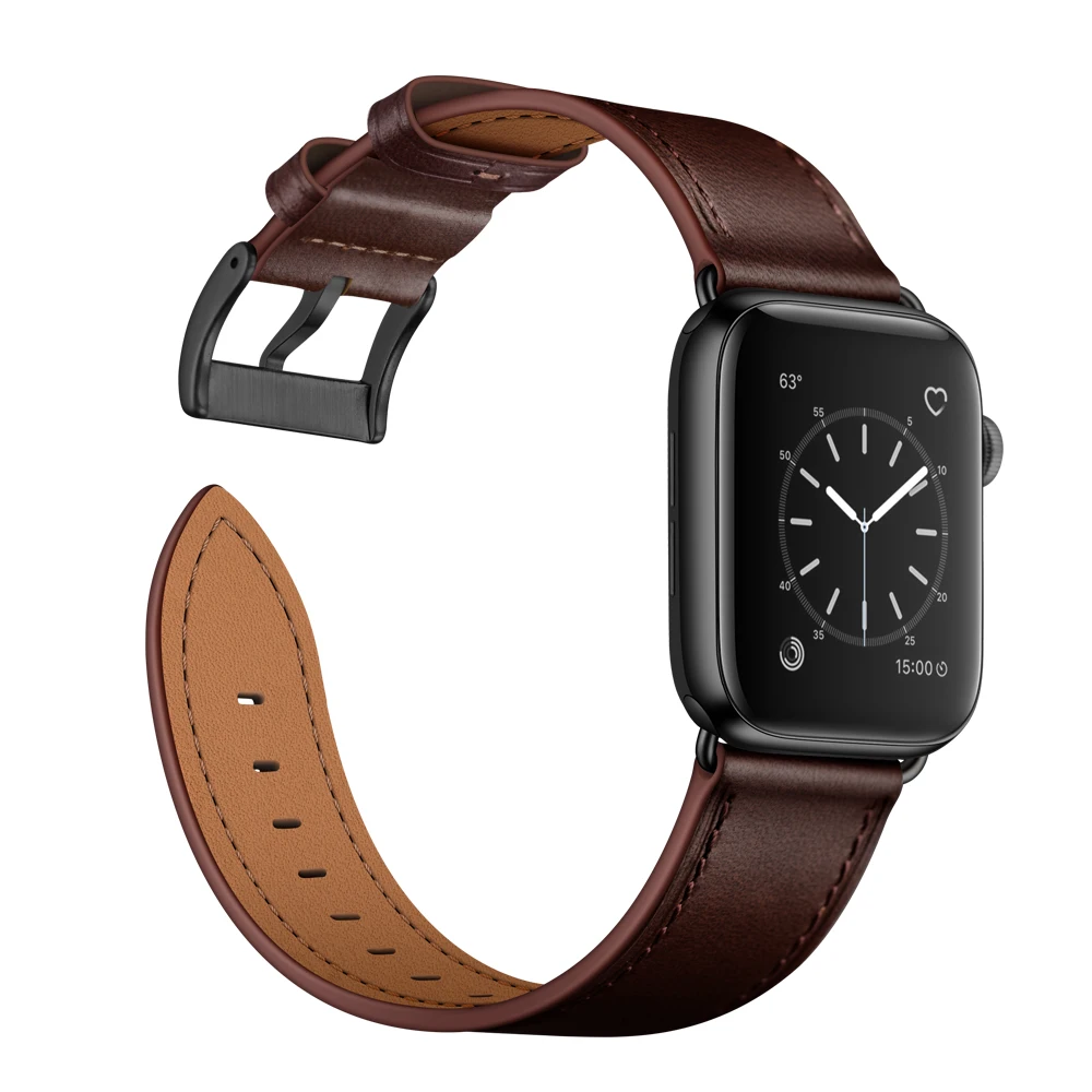 Leather strap For Apple watch Ultra 49mm 8 7 45mm 41mm Smart Watch Premium Classic Wristband For iwatch6 5 4 3 SE 44mm 42mm 40mm