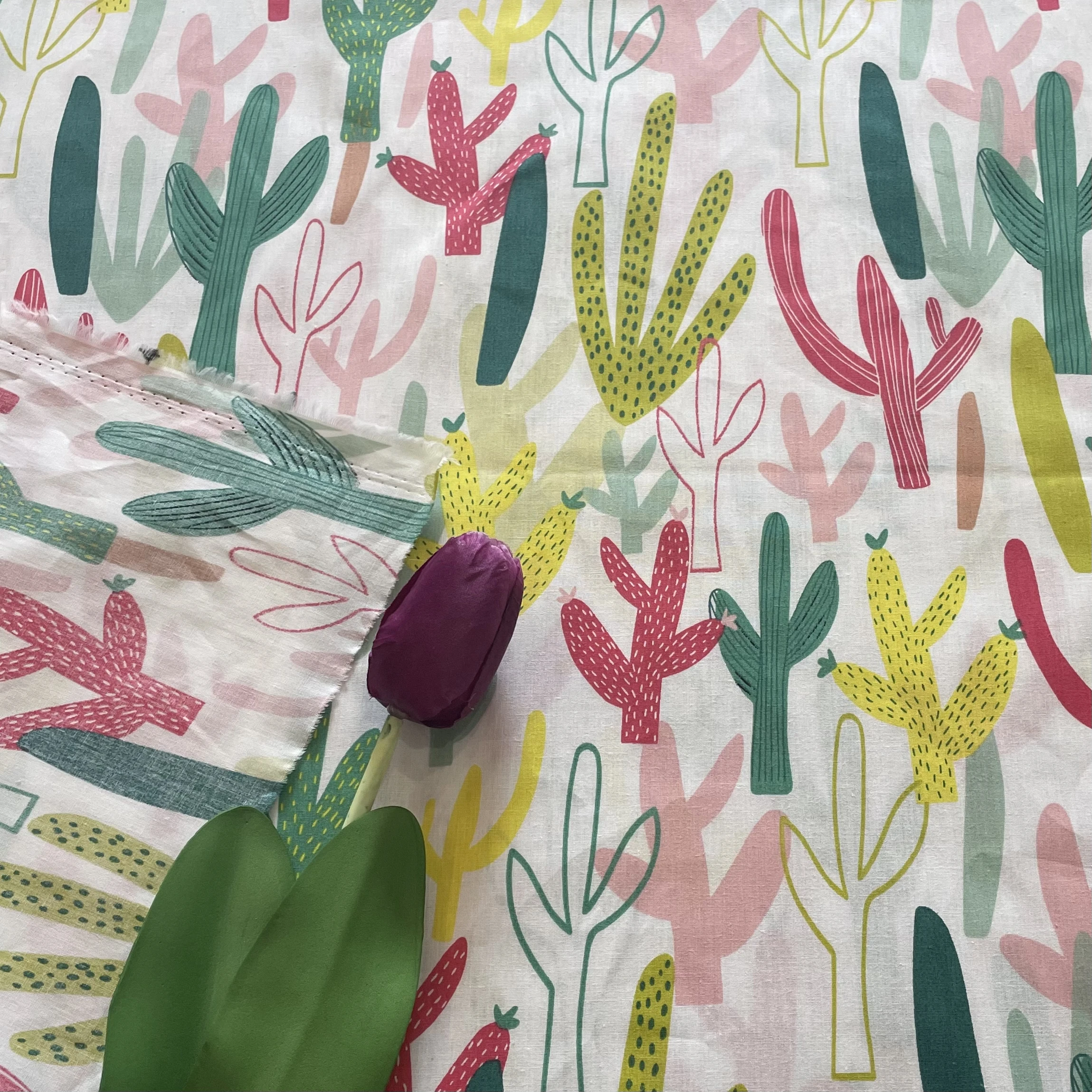 145&times;50CM Cactus Digital Printing 100%Cotton Poplin Sewing Fabric DIY Children's Clothing To Decorate Home Making Baby Dress cotton fabric cotton poplin fabric