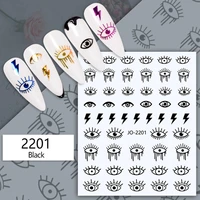 Eye Pattern Stickers For Nails INS 12 Colors Lightning Style Design Nail Art Decoration Decals 1