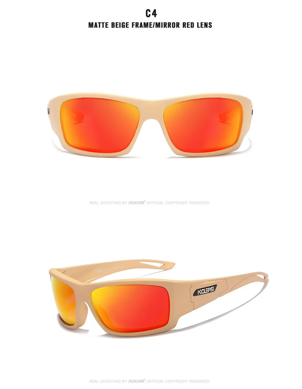 KDEAM Sports Männer Outdoor Myopie Sonnenbrille Klassische Frauen Polarisierte Mode Brille Rezept Optik Brillen -0,50 bis -6,0 – Detail 10