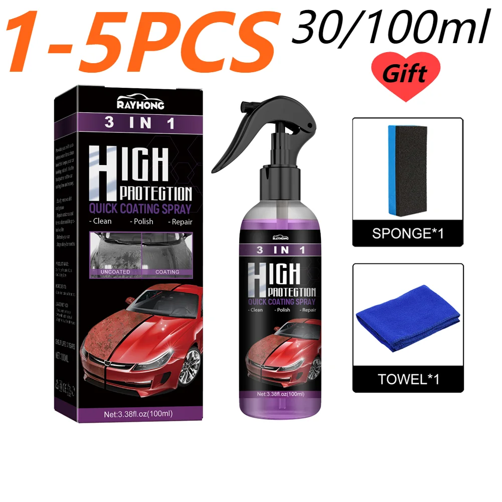 3-in-1-Auto-Keramik-Beschichtung-Spray-100ml-Auto-Nano-Keramik ...
