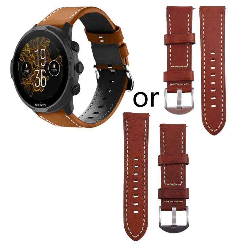 

For Suunto7/9/9 Baro Watch Adjustable Leather Soft Band Strap Wristband Bracelet