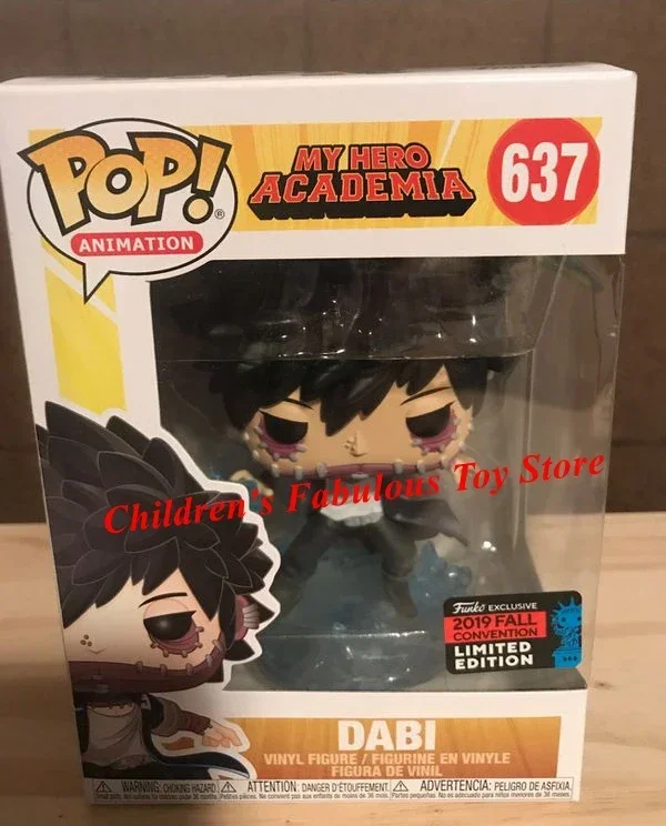 thumbnail image 1 of 2025 FUNKO POP Figura de acción de vinilo de edición limitada My Hero Academy Animation Himiko Toga #610 DABI #637, juguetes para niños, regalos, 1 of 5