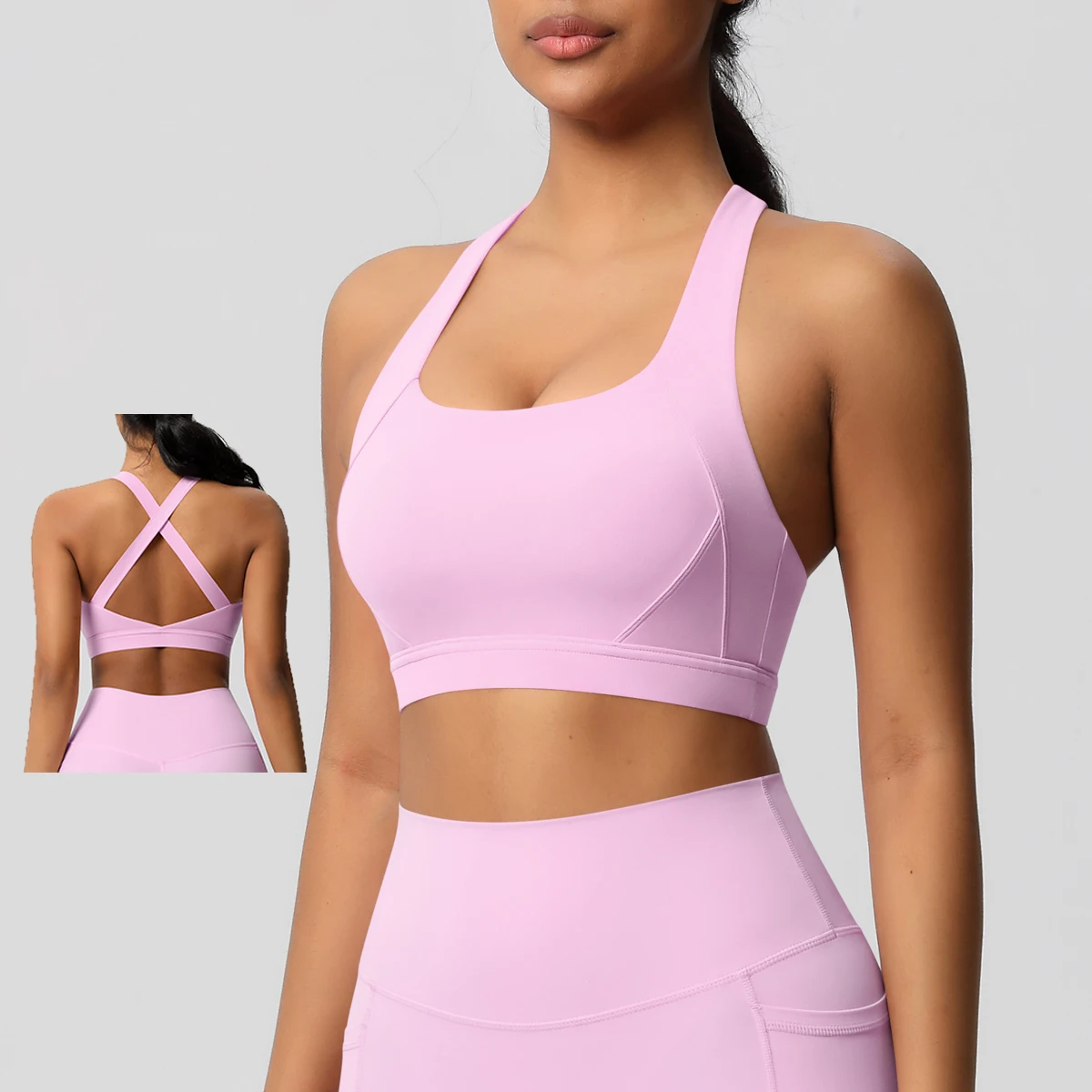 Frauen Fitness Yoga Bhs Sexy Sling Schönheit Zurück Fitness Push-Up Sport Frauen Unterwäsche Lauf Crop Top Yoga Kleidung ID: 100500868