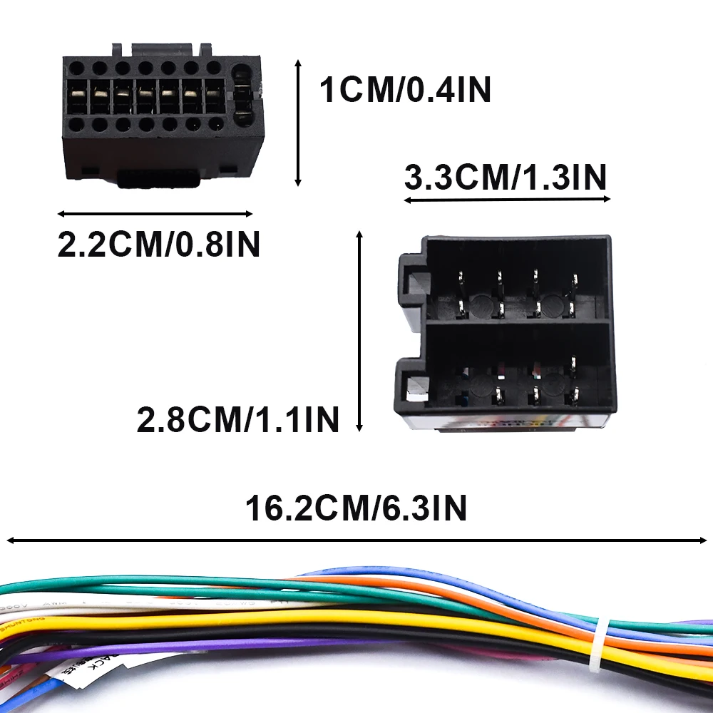 16P Male Plug ISO Female Connector Wiring Harness 16 Pin to ISO Cable Adapter Universal Accessories For Car Android Head Unit car wire cable adapter car stereo accessories automobile connector